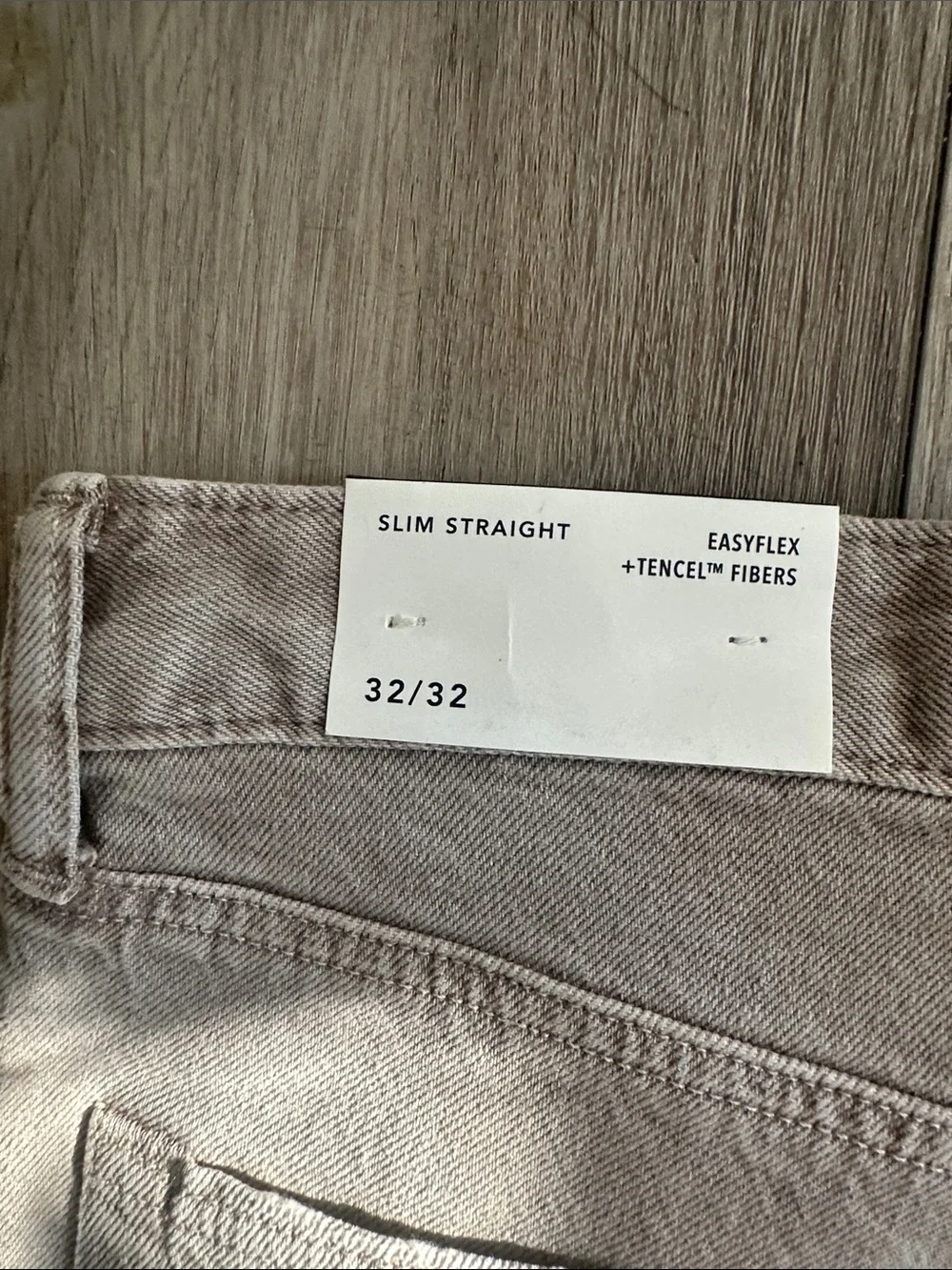 NWT American Eagle Outfitters Mens Slim Straight Jeans in Light Taupe 32x32 - Picture 4 of 6